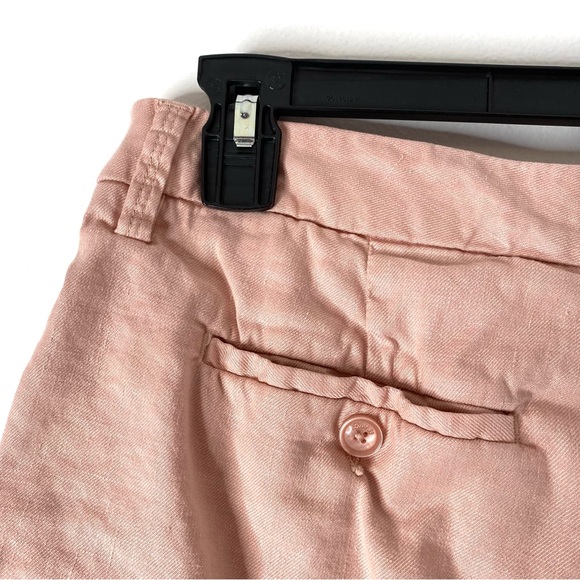 Level 99 Neutral Pink Linen Blend Shorts - Picture 4 of 5